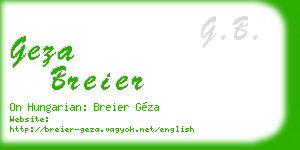 geza breier business card